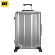 CAT卡特铝框拉杆箱纯PC材质双排万向轮行李箱TSA密码锁旅行箱太空灰28英寸（83492）